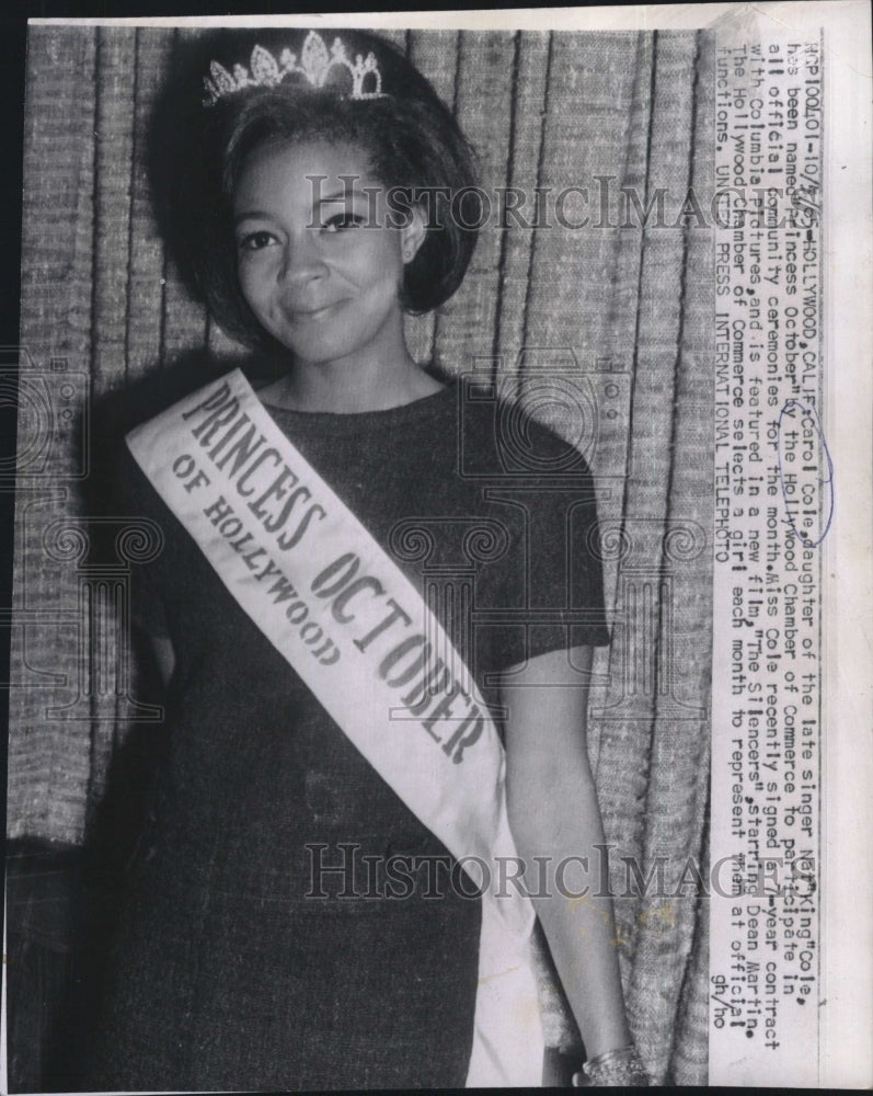 1965 Press Photo Carol Cole daughter singer Nat King Cole featured The Silencers - Historic Images