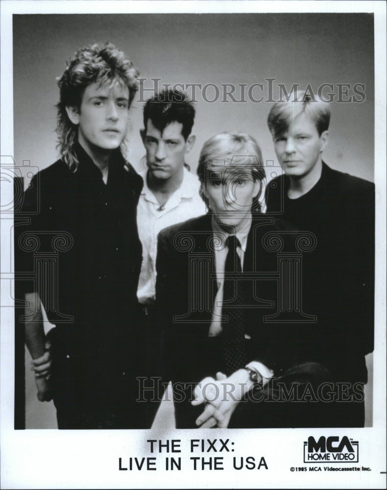 1985 Press Photo The Fixx Live in the USA MCA - RSM13783 - Historic Images