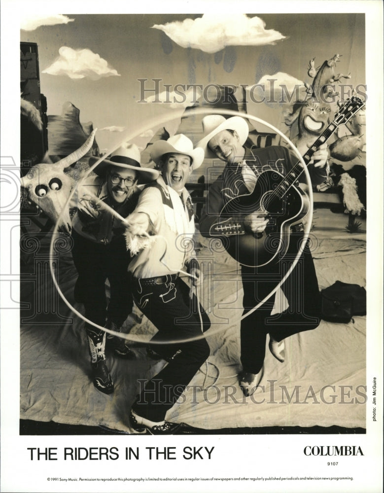1991 Press Photo Riders In The Sky Western Music Comedy Columbia Records - Historic Images