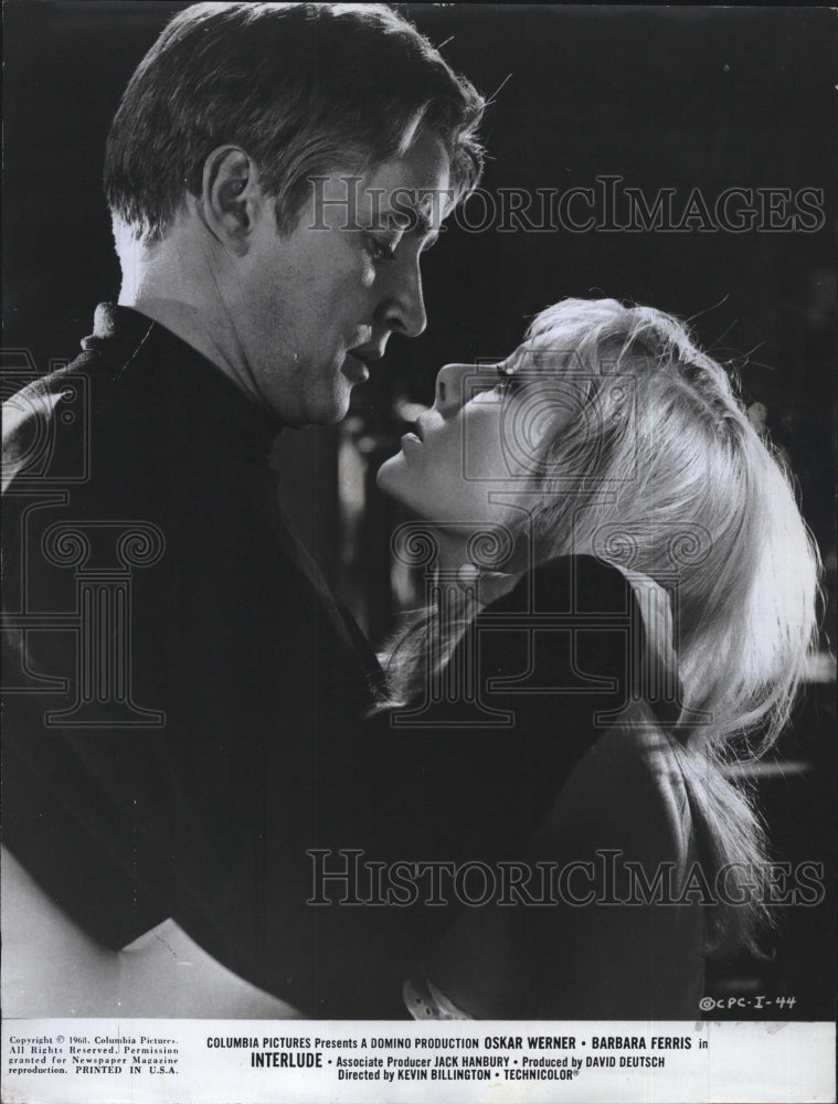 Press Photo Interlude Movie Barbara Ferris Oskar Werner actors - RSM14125 - Historic Images