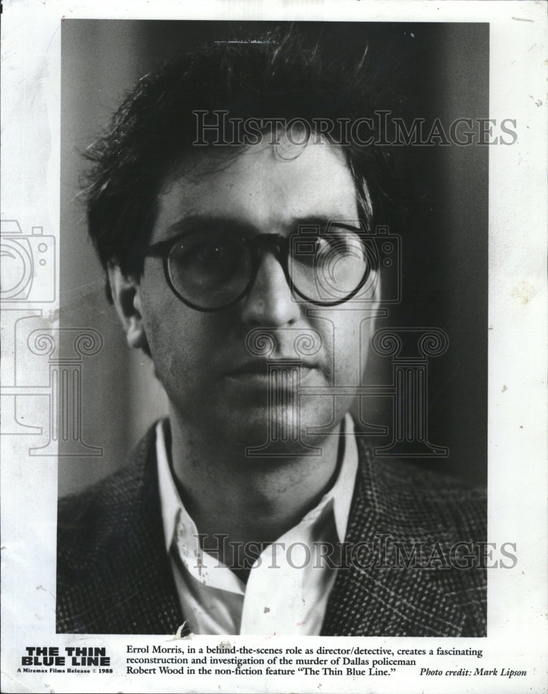 1990 Press Photo Documentary Film "The Thin Blue Line" Director Errol Morris - Historic Images