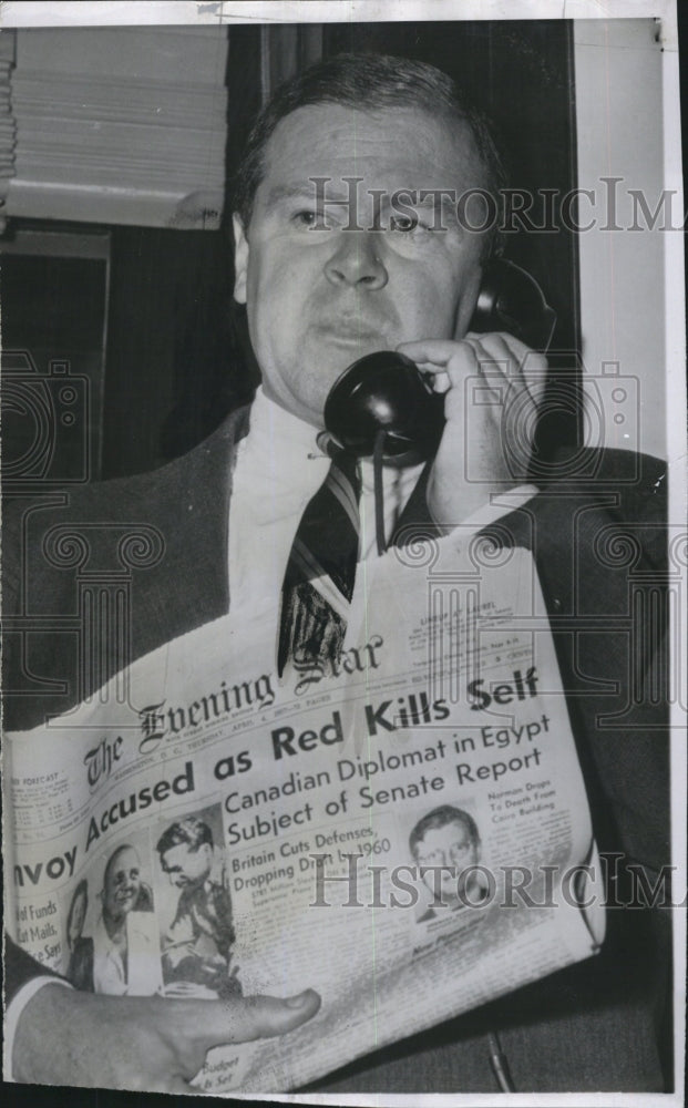 1957 Press Photo Judge Robert Morris Senate Internal Security Committee - Historic Images