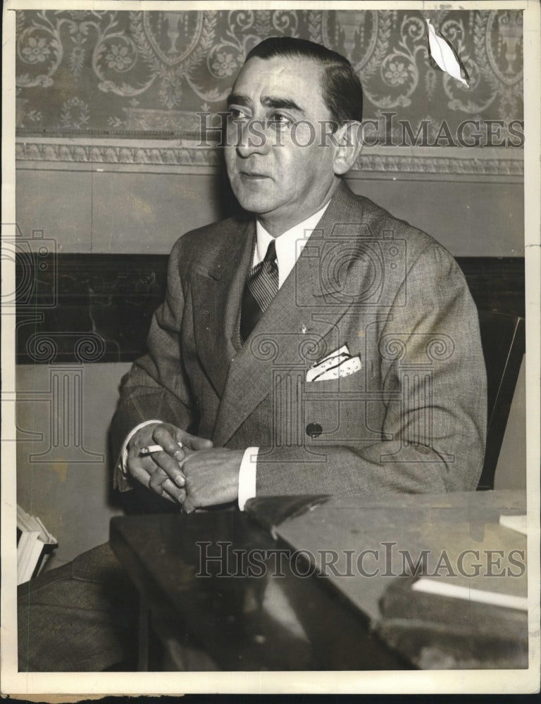 1935 Press Photo Victor J. Morris theatrical executive manager Loew&#39;s Orpheum - Historic Images