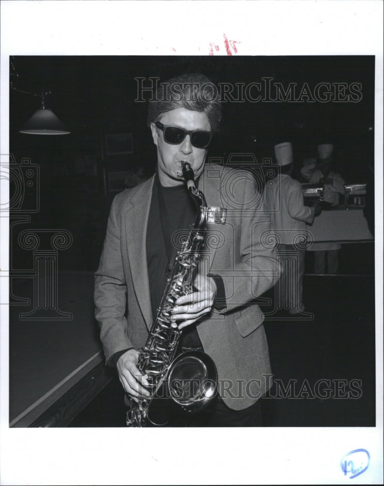 1993 Press Photo man plays saxophone - RSM14593 - Historic Images