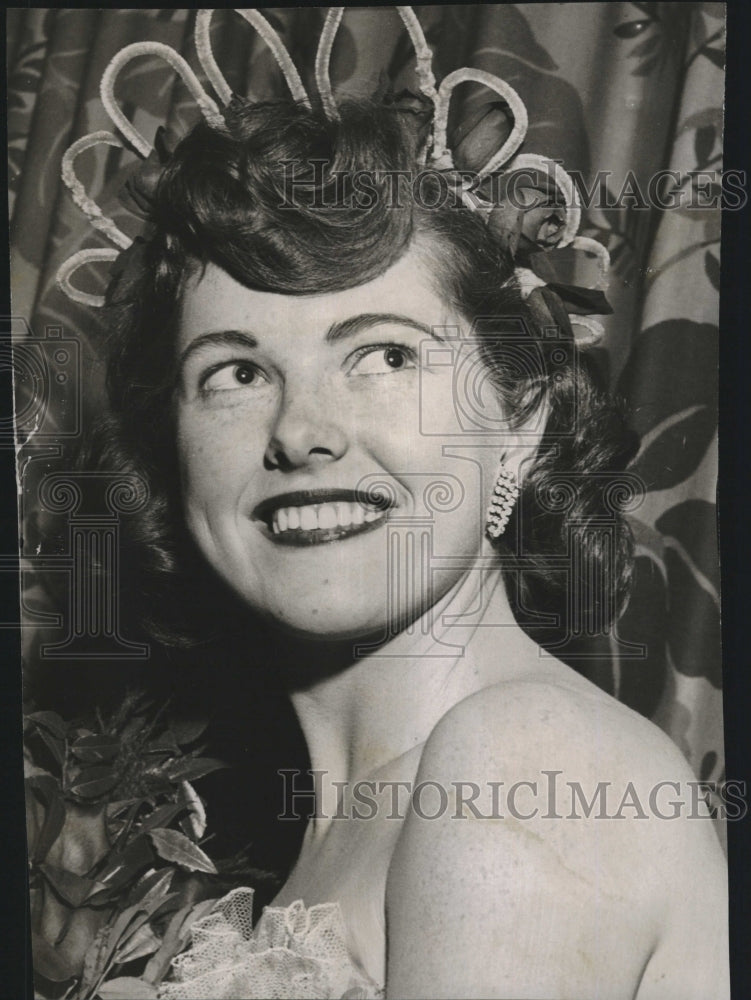 1957 Ellen Flaherty queen mid-winter prom Hotel Statler - Historic Images