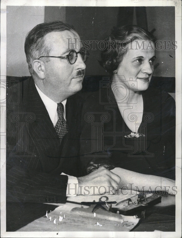 1940 Press Photo Dr. George K. Dazey physician wife found dead arrest - Historic Images