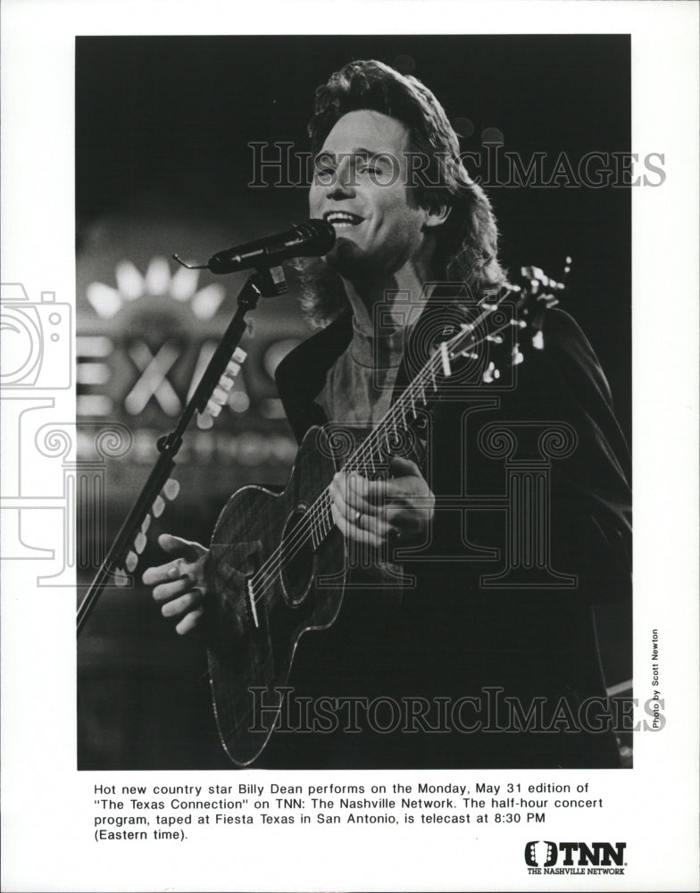 Press Photo country star Billy Dean The Texas Connection Nashville Network - Historic Images