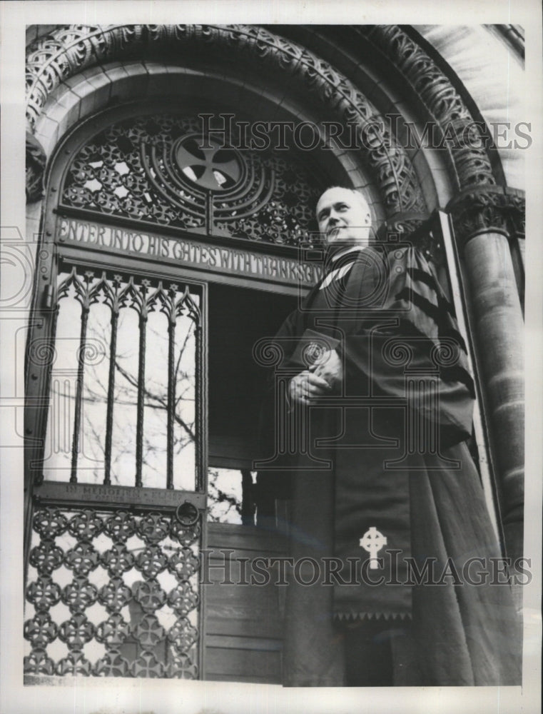 1952 Press Photo Reverend Dr. Edward L.R. Elson Minister National Presbyterian - Historic Images