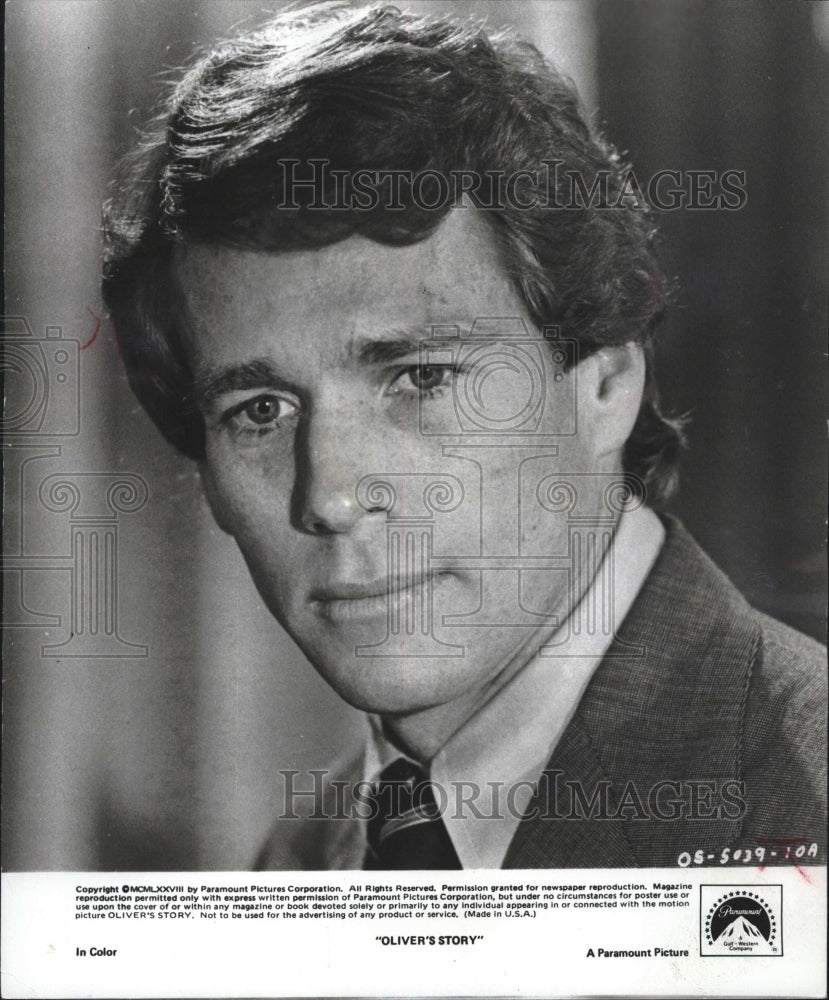 1978 Press Photo Ryan O&#39;Neal Oliver&#39;s Story - Historic Images