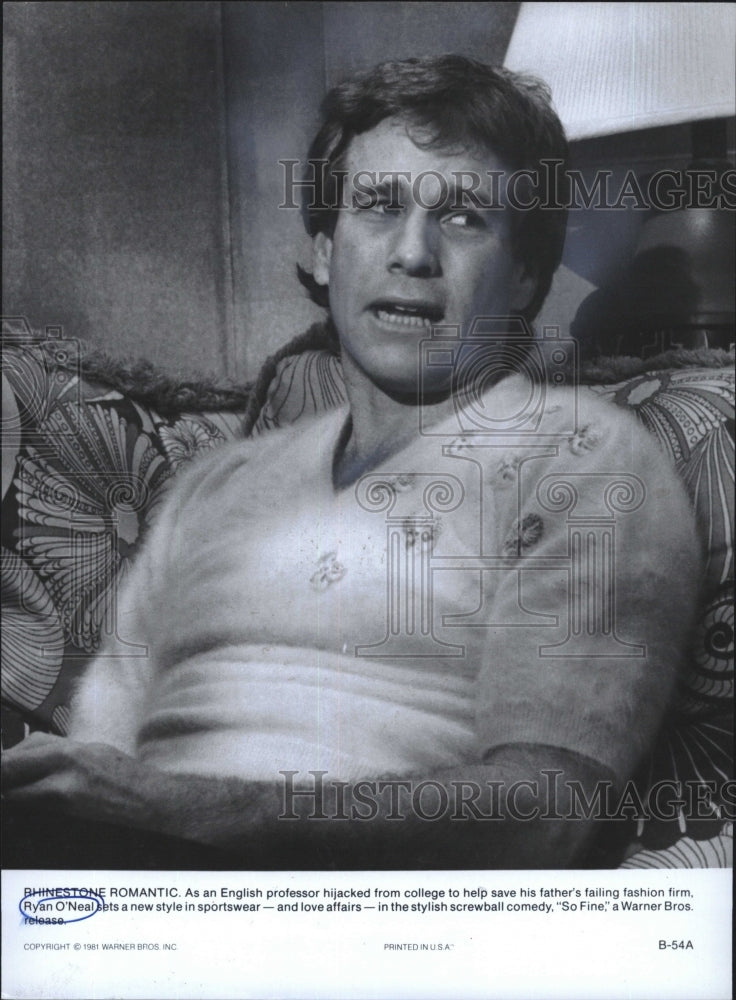 1981 Press Photo Ryan O&#39;Neal So Fine - RSM15065 - Historic Images