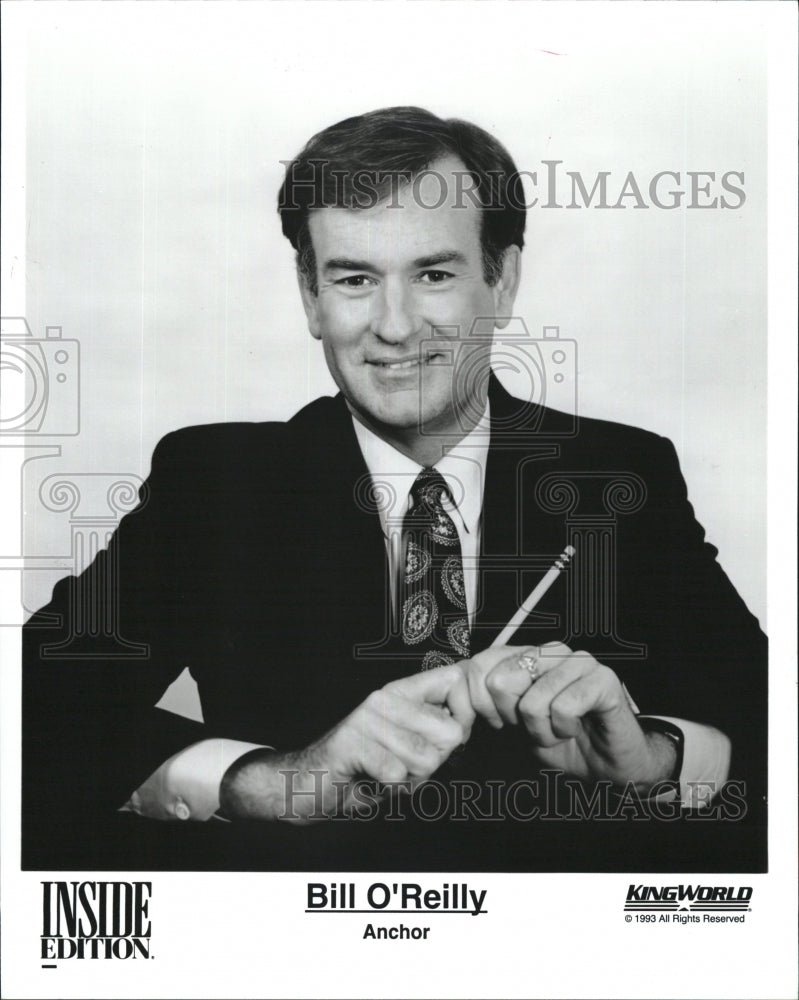 1993 Press Photo Bill O&#39;Reilly anchor Inside Edition - RSM15129 - Historic Images