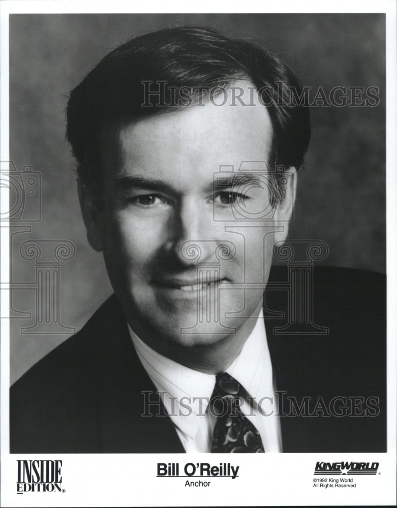 1992 Press Photo Inside Edition Bill O&#39;Reilly anchor - Historic Images