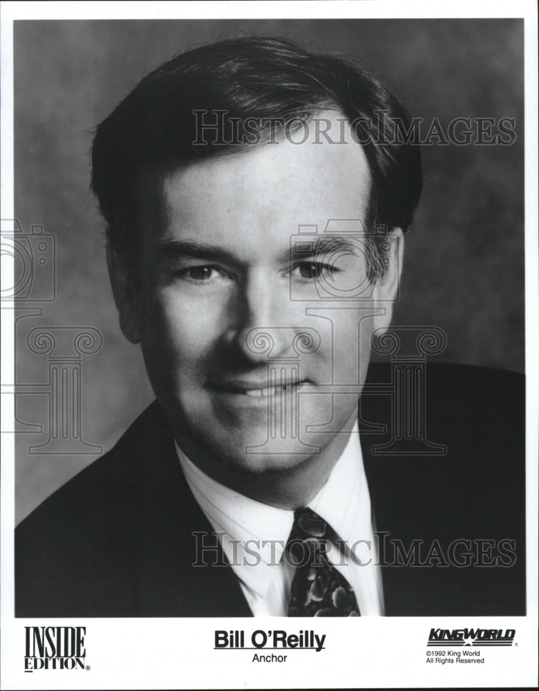 1992 Press Photo Bill O&#39;Reilly anchor Inside Edition - RSM15141 - Historic Images