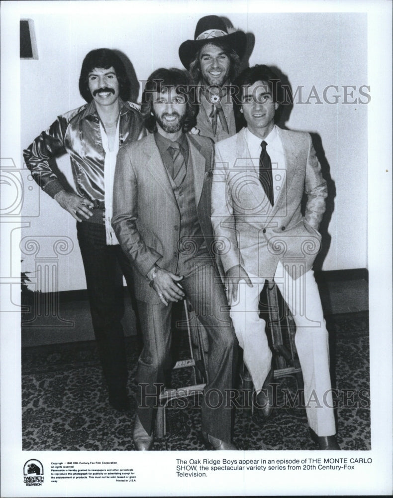 Press Photo The Oak Ridge Boys The Monte Carlo Show episode Fox Television - Historic Images