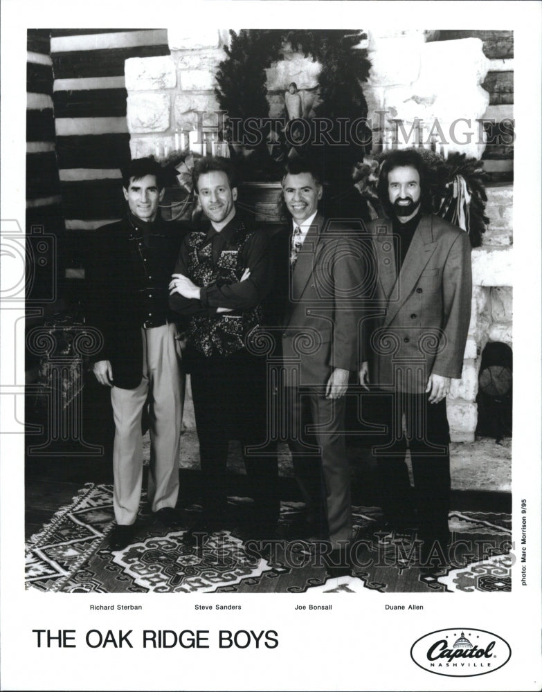 1995 Press Photo The Oak Ridge Boys Richard Sterban Steve Sanders Joe Bonsall - Historic Images