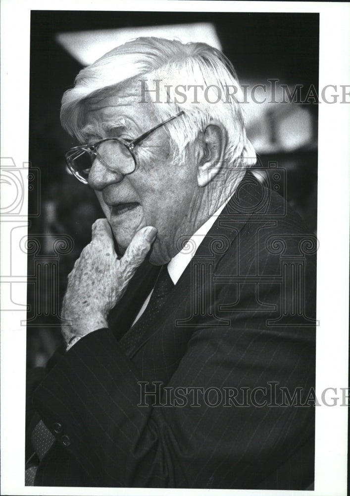 1993 Press Photo Tip O'Neill public appearance Harvard Coop book promoting - Historic Images