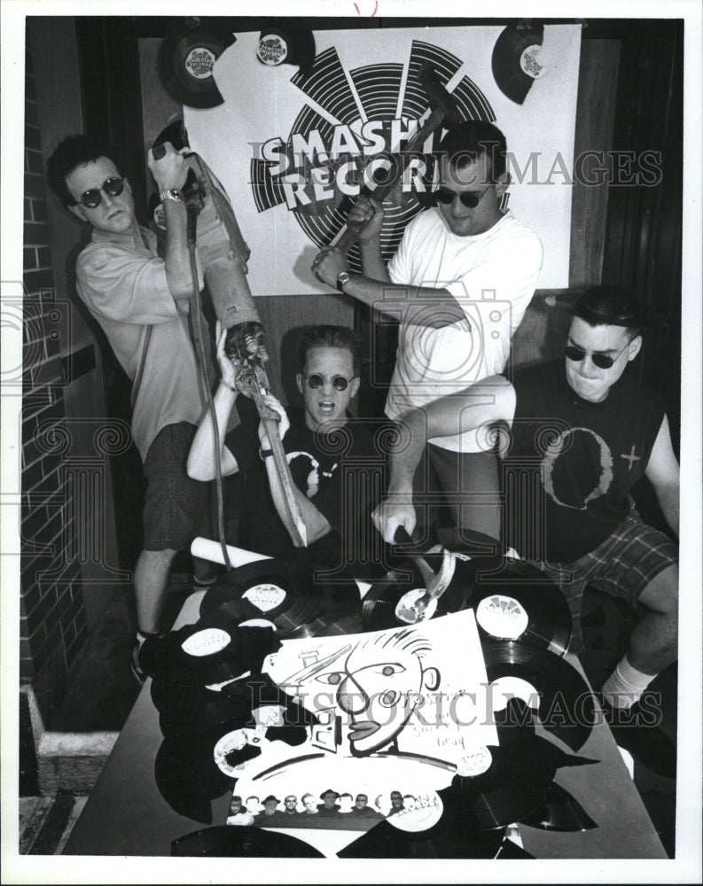 1993 Press Photo Oedipus rock group O-Positive smash records Paradise Rock Club - Historic Images