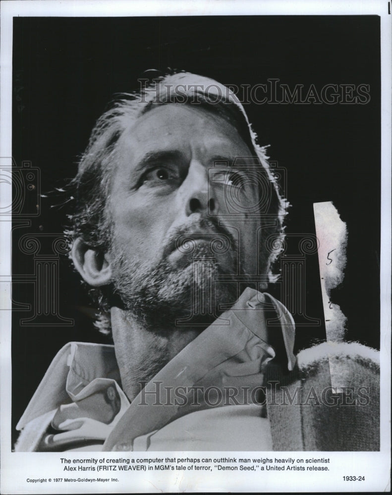 1977 Press Photo Fritz Weaver Demon Seed - RSM15491 - Historic Images