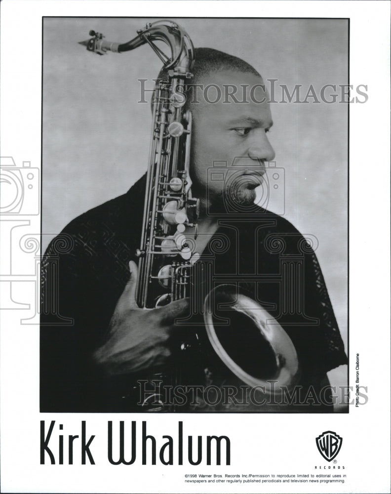 1998 Press Photo Kirk Whalum saxophone - RSM15541 - Historic Images