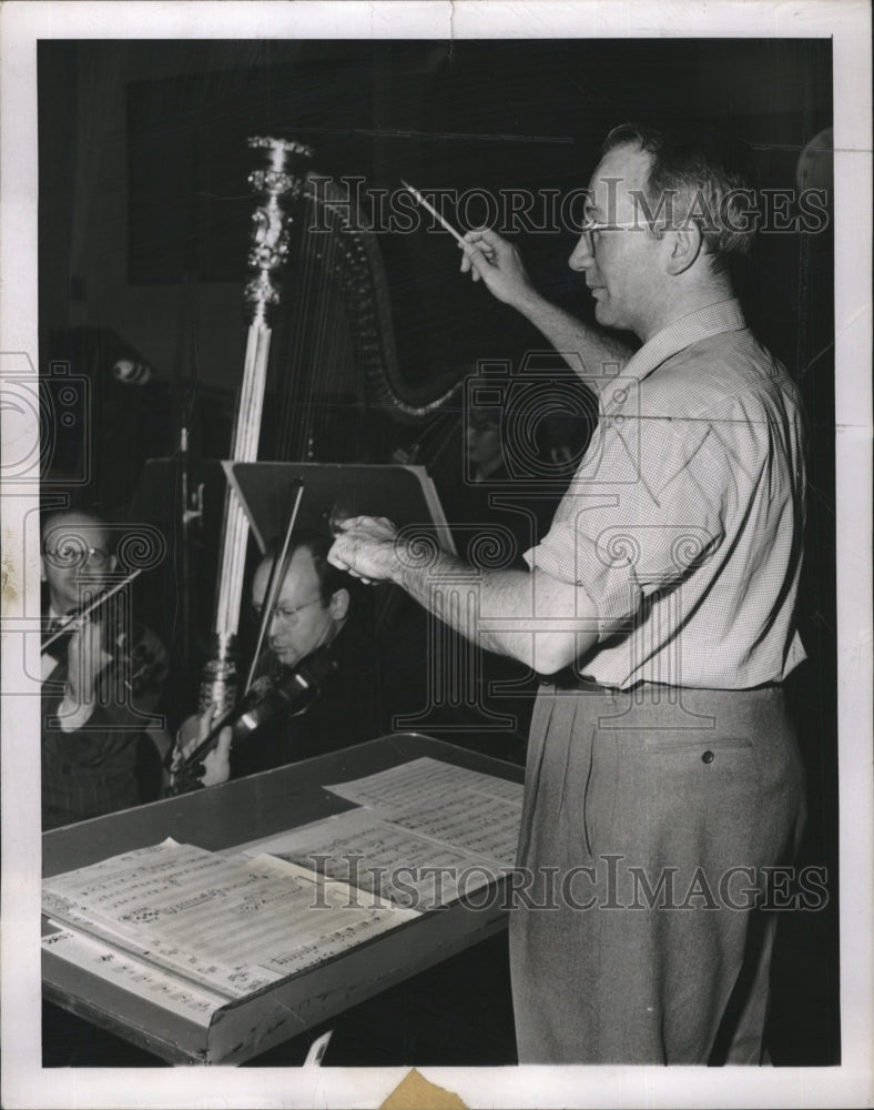 1952 Press Photo Band leader Paul Weston The King of the Supermarkets - Historic Images