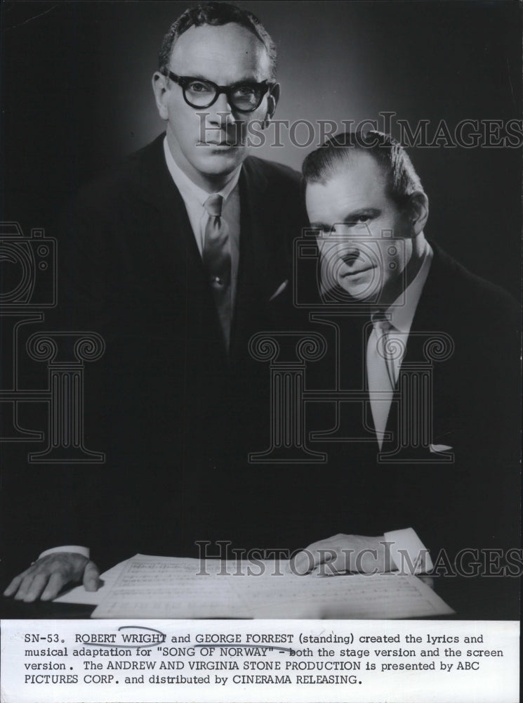 1972 Press Photo Robert Wright George Forrest Song of Norway - RSM15735 - Historic Images