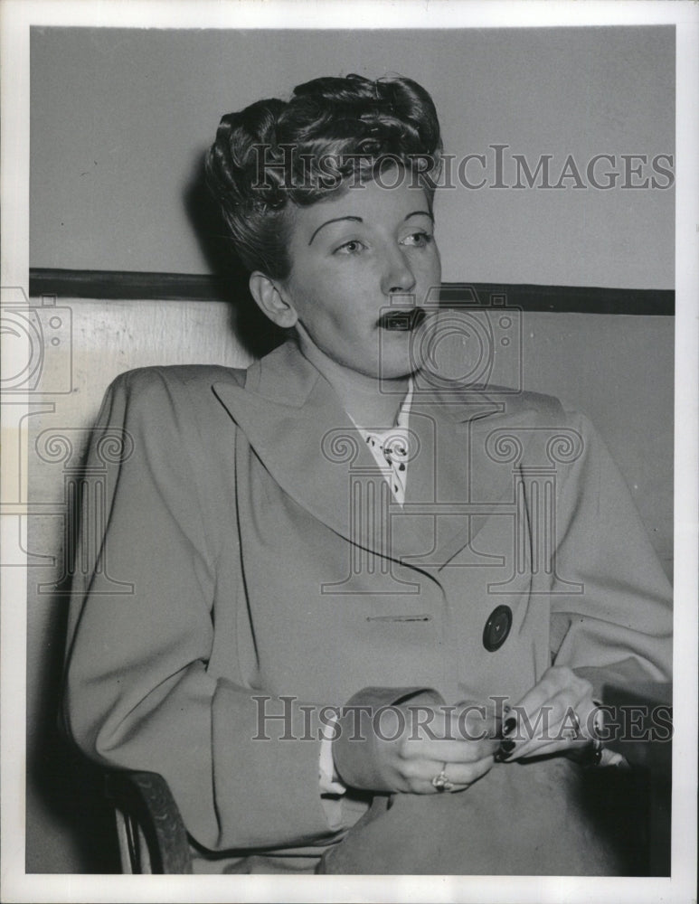 1948 Press Photo Germaine Ellliston Dance Hall Hostess to Testify - RSM15795 - Historic Images