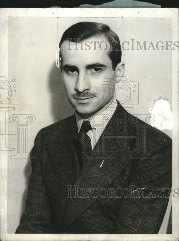 1940 Press Photo Kenneth Downs, International News Service War Correspondent - Historic Images