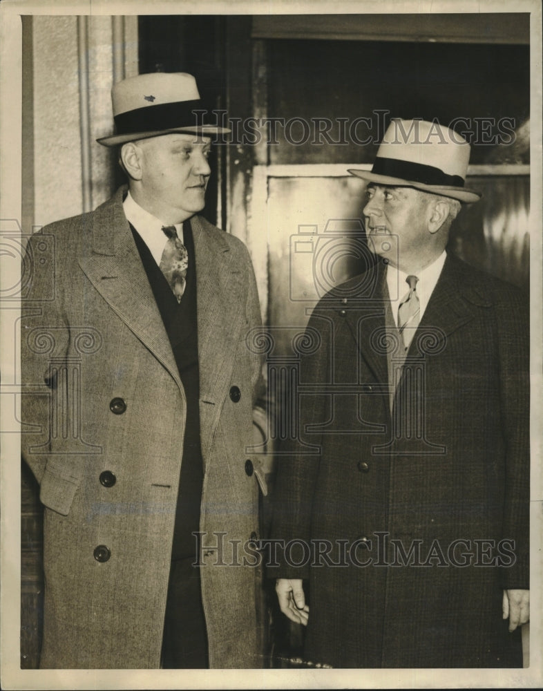 1936 Press Photo Francis J Downing &amp; his atty James E Henchey - RSM15887 - Historic Images