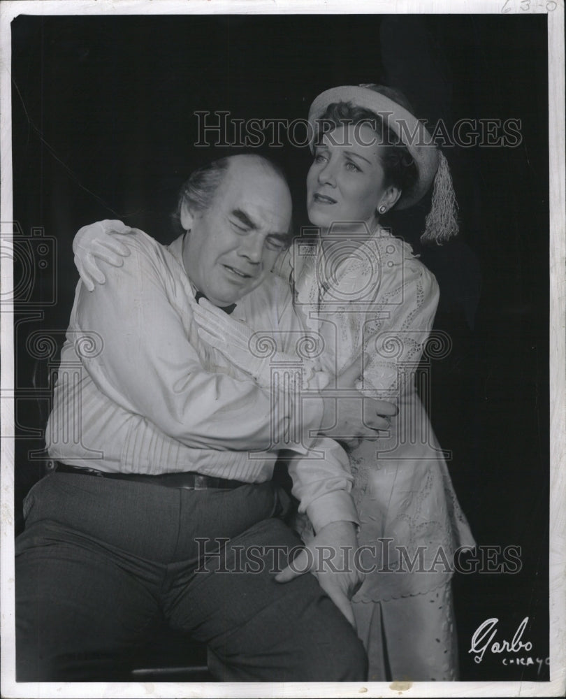 1956 Press Photo Actor James Westerfield, Actress Viola Frayne, Inherit The Wind - Historic Images