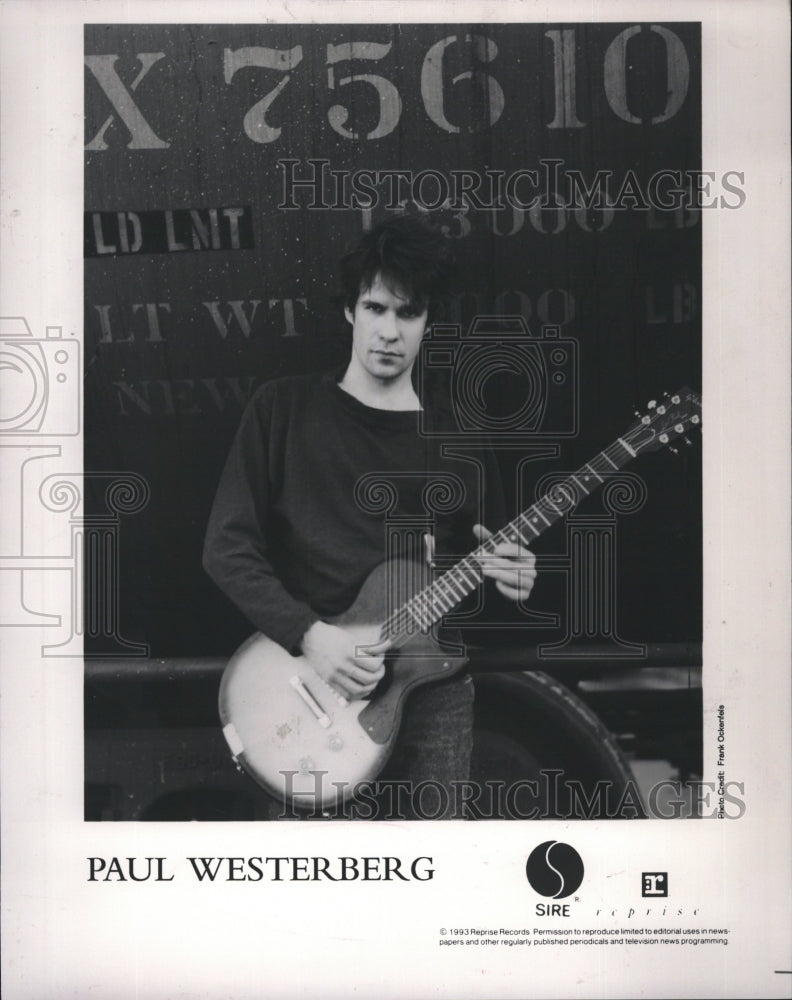 1993 Press Photo Musician Paul Westerberg on Reprise Records - Historic Images