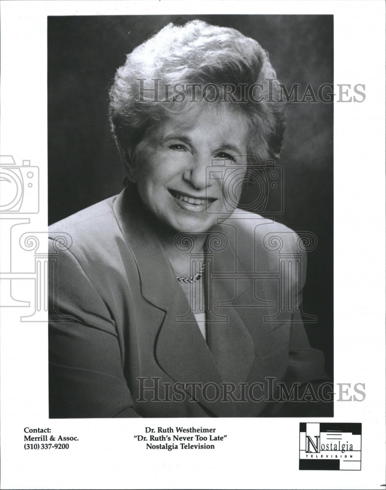 1993 Press Photo Dr. Ruth Westheimer In &quot;Dr. Ruth&#39;s Never Too Late&quot; - RSM15973 - Historic Images