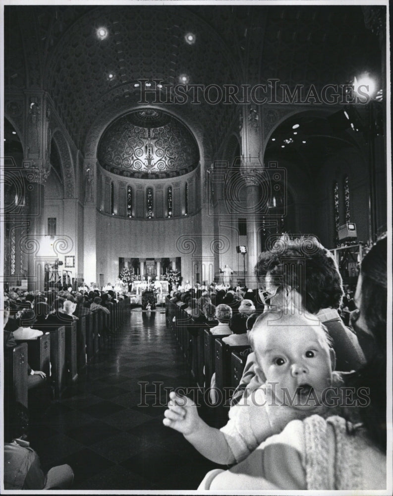 1979 Press Photo Holy Name Church, scene of funeral of Cardinal Wright - Historic Images