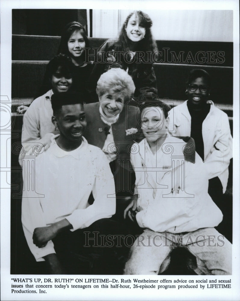 Press Photo Dr. Ruth Westheimer on "What's Up, Dr. Ruth?" - RSM16065 - Historic Images