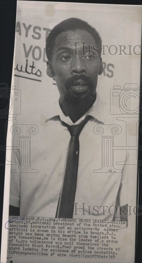 1967 Press Photo Willie Wright, Afro American Assoc. pres - RSM16139 - Historic Images