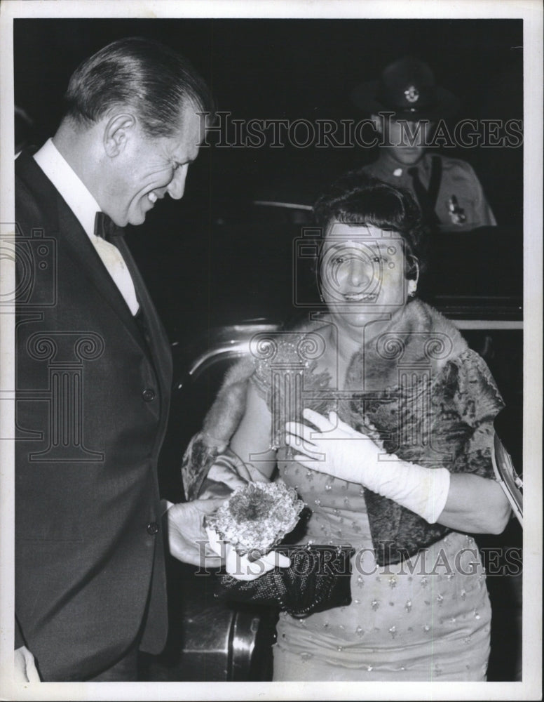 1966 Governor &amp; Mrs Volpe Attend Event - Historic Images