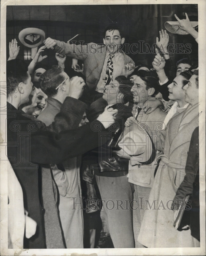 1950 Press Photo Arthur Waskow, win the Hearst National History Contest. - Historic Images