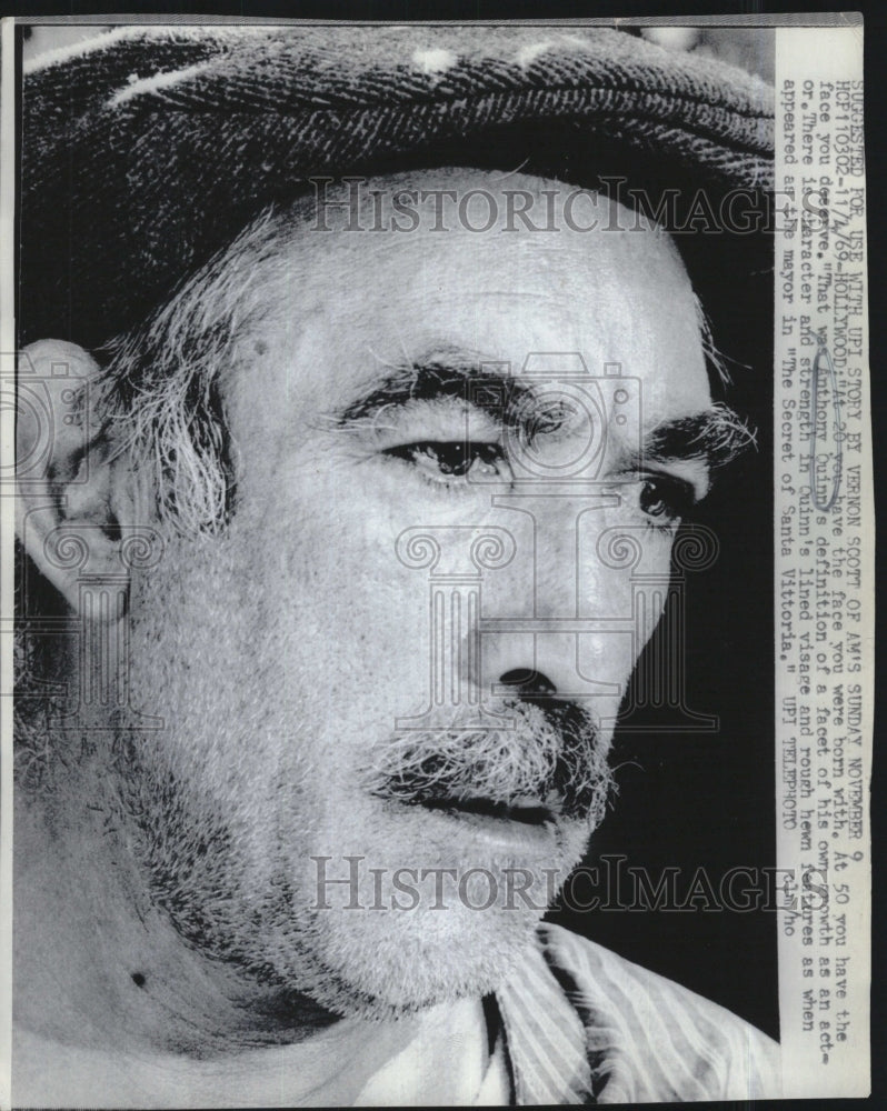 1969 Actor Anthony Quinn In The Secret Of Santa Vittoria - Historic Images