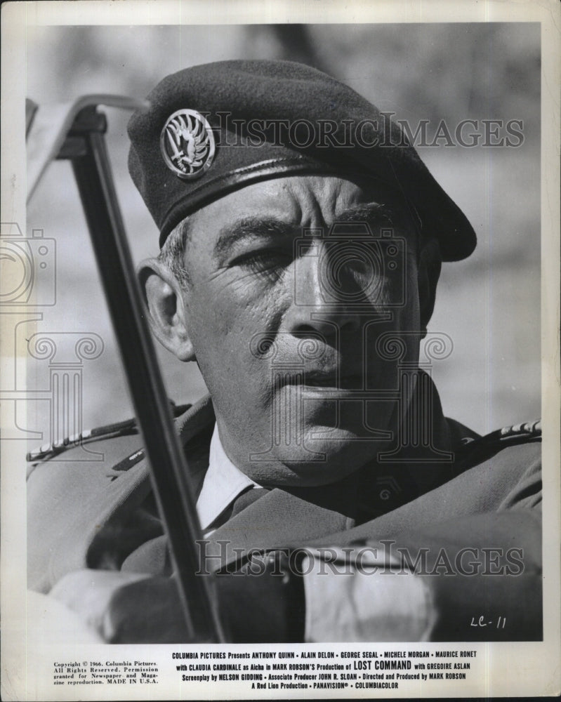 1966 Press Photo Actor, Painter Anthony Quinn In Lost Command - RSM16557 - Historic Images