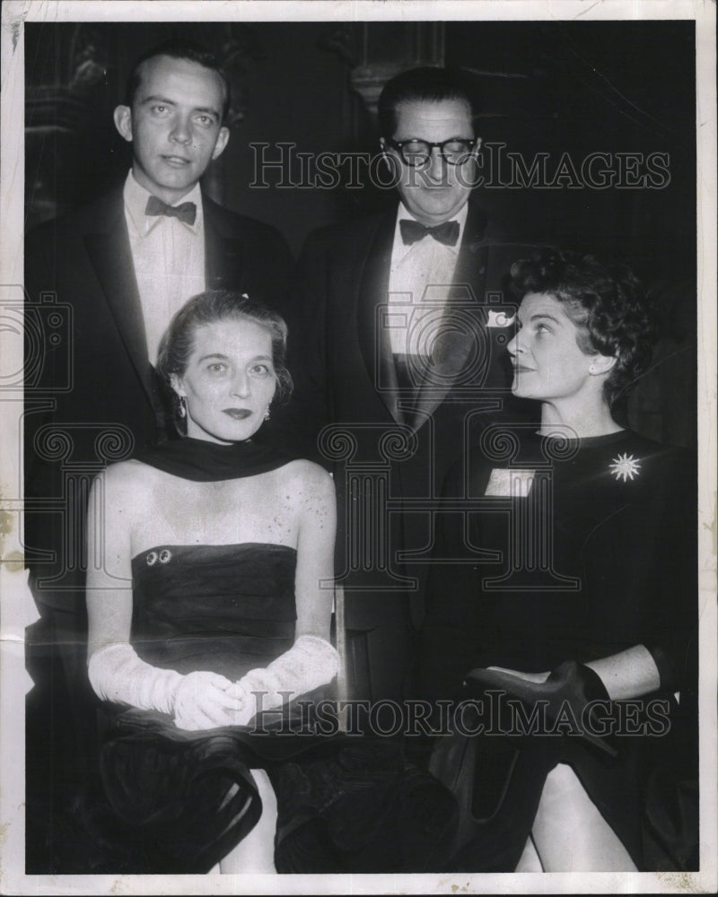 1958 Press Photo Howard Hook, Jr., J. Gutman, Mrs. G. Seybolt, Mrs. B. Potter - Historic Images