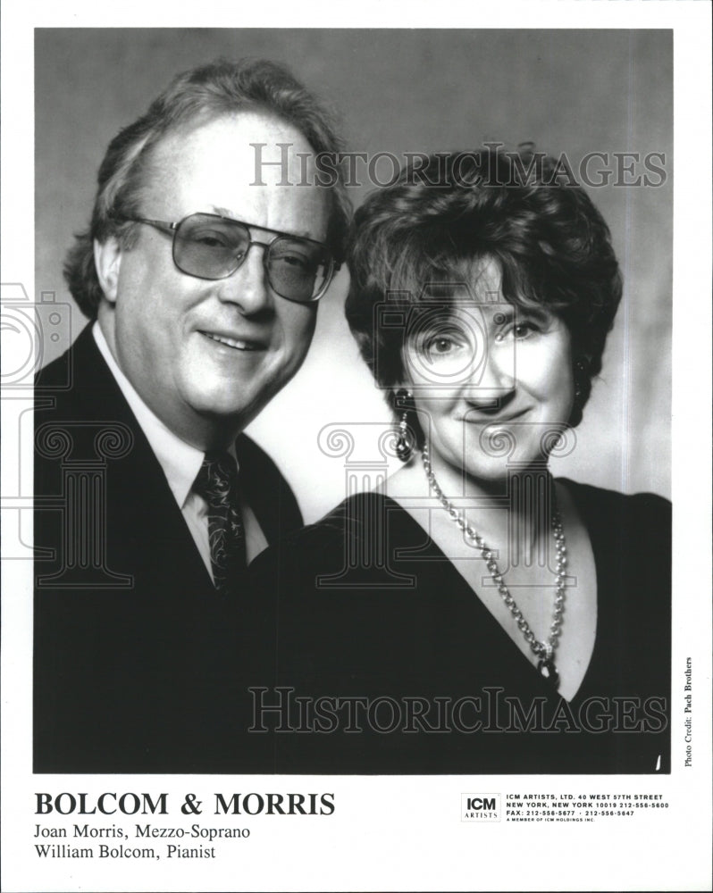Press Photo William Bolcom and Joan Morris famous musical duo. - RSM17011 - Historic Images