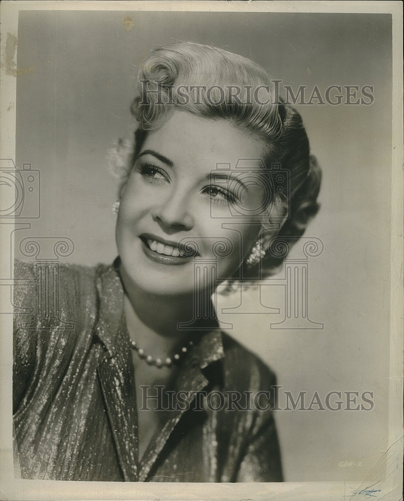 1953 Press Photo Actress Gloria De Haven on  &quot;theatre Guild&quot; - Historic Images