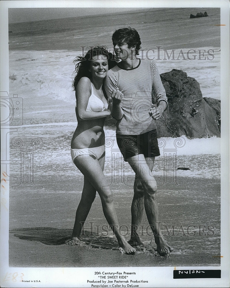 1968 Press Photo Jacqueline Bisset and Michael Sarrazin in "The Sweet Ride" - Historic Images