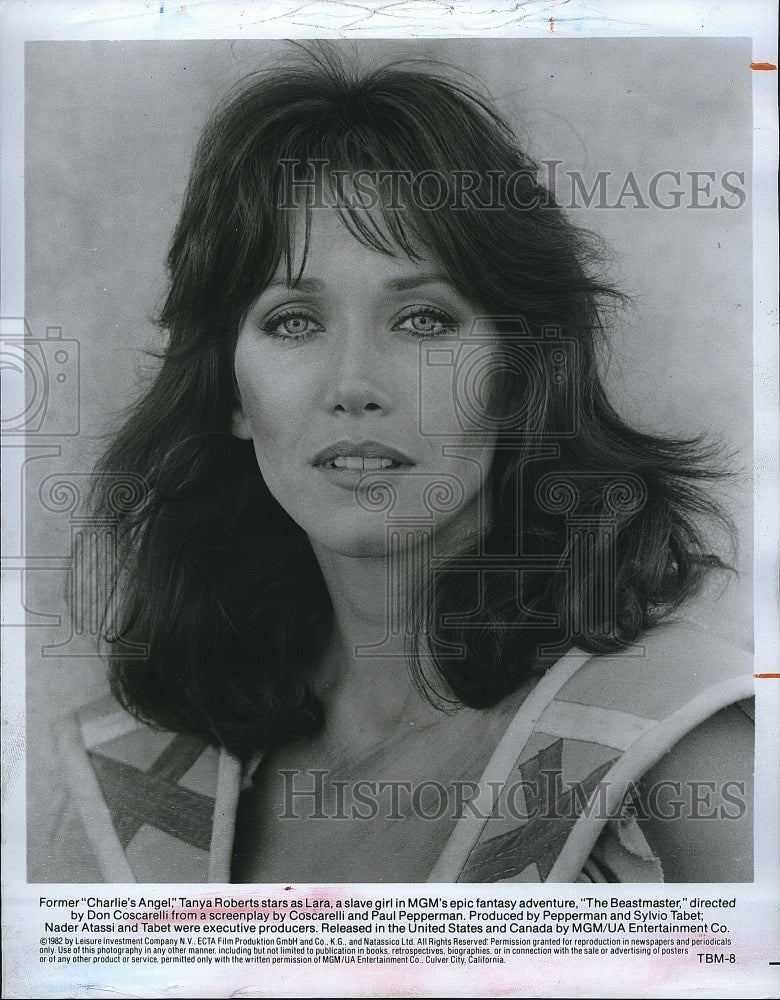 1982 Press Photo Actress Tanya Roberts starring  in &quot;Charlie&#39;s Angels&quot; - Historic Images