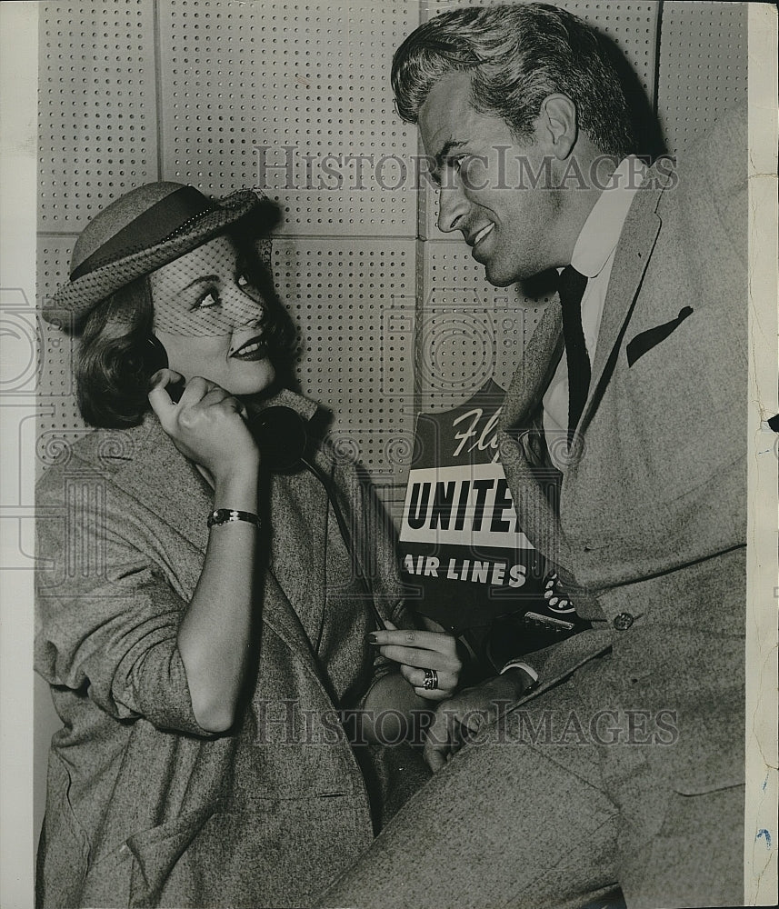 1956 Press Photo Actor Fernando Lamas & Arlene Dahl - Historic Images