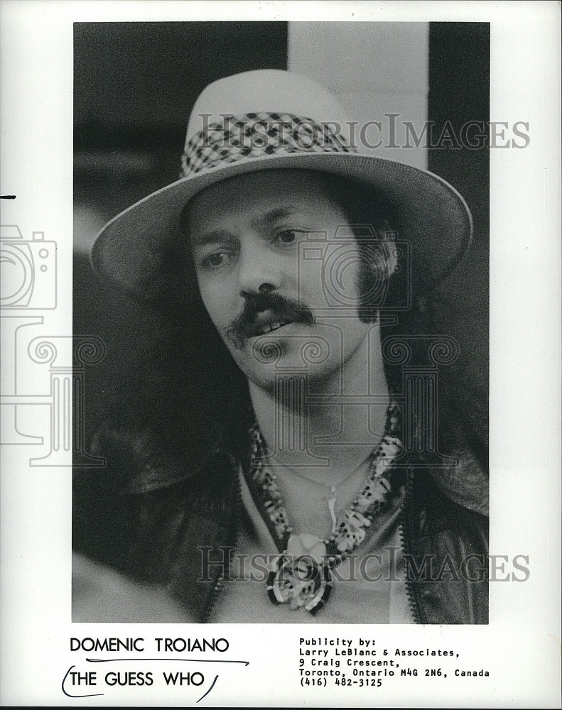 1975 Press Photo Domenic Troiano of band&quot;The Guess Who&quot; - Historic Images