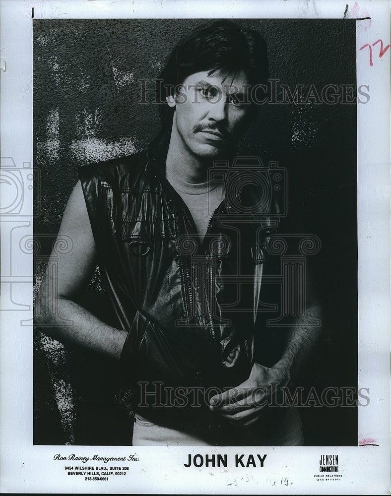 1988 Press Photo John Kay formerly of band &quot;Steppenwolf&quot; - RSM18579 - Historic Images