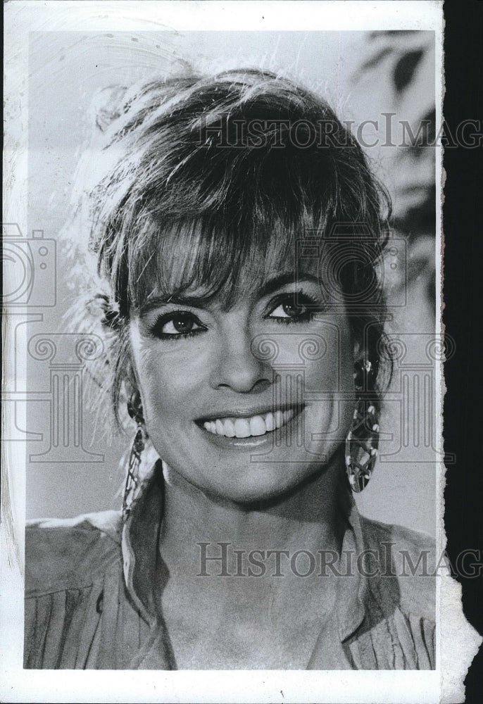 1987 Press Photo actress Linda Gray of TV series &quot;Dallas&quot; - Historic Images