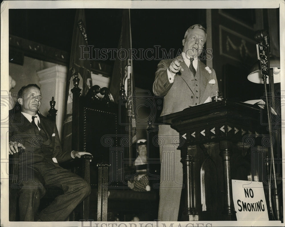 1936 Press Photo Governor of MA Joseph B Ely Constitution Day - Historic Images