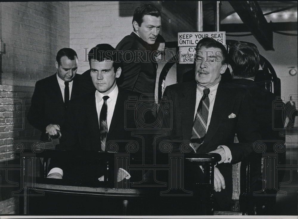 1962 Press Photo George Grizzard, Walter Pidgeon and Don Murray in &quot;Whipping&quot;. - Historic Images