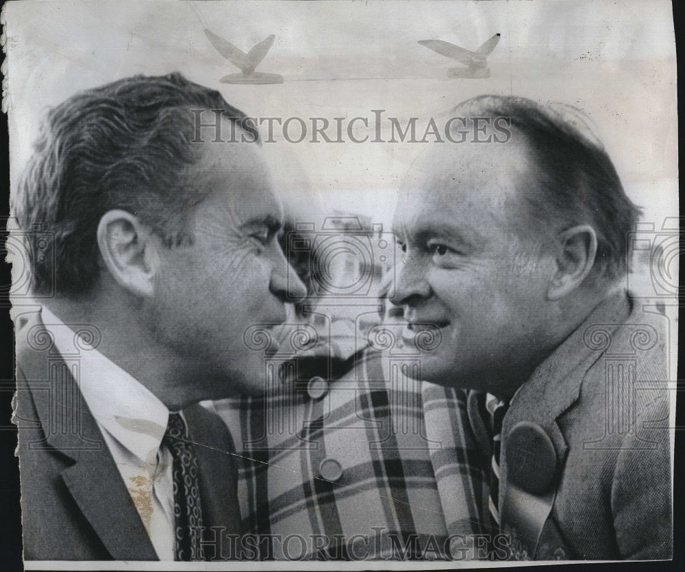 1969 Press Photo President Elect Richard Nixon &amp; Comedian Bob Hope - Historic Images